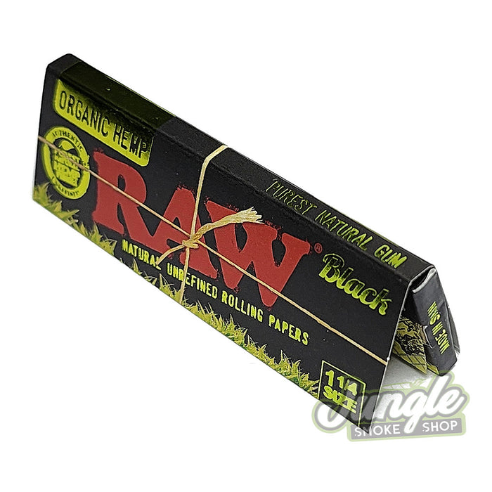 RAW Black Organic Hemp Rolling Papers 1 1/4