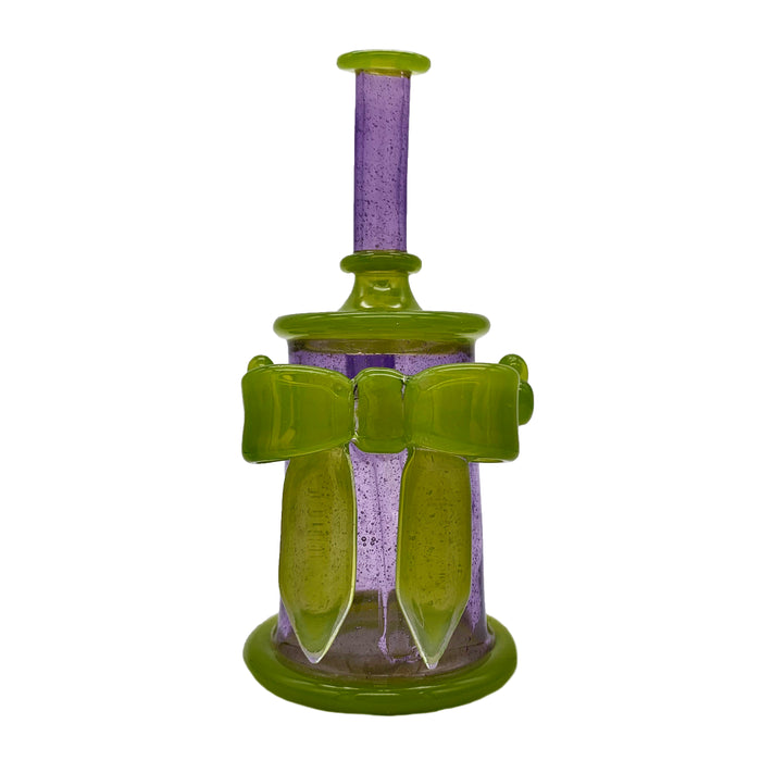 7Ten Glass Purple Lollipop & Lime Green Drop Bow