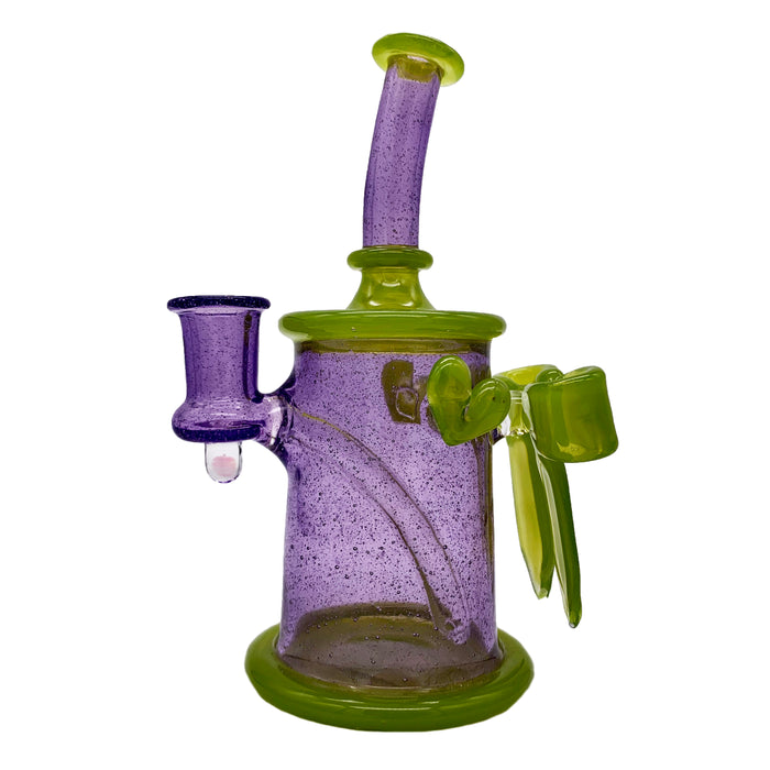 7Ten Glass Purple Lollipop & Lime Green Drop Bow